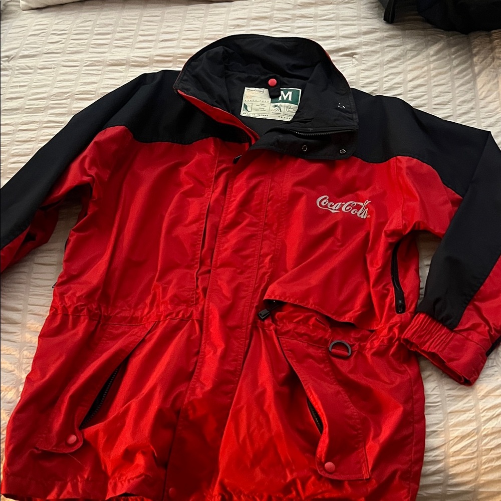 Coca-Cola wear guard Red and Black Logo Parka Jacket